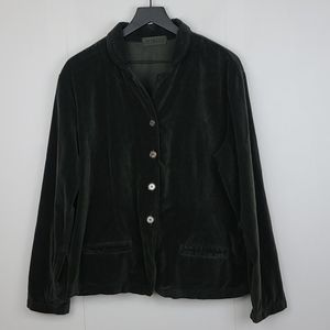 CP Shades Velvet Velour Lagenlook Blazer Jacket L